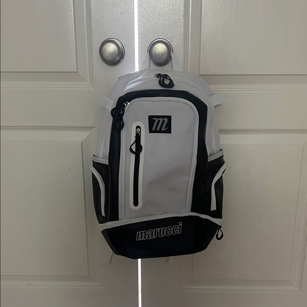 Marucci Black and White Kid’s Baseball Backpack